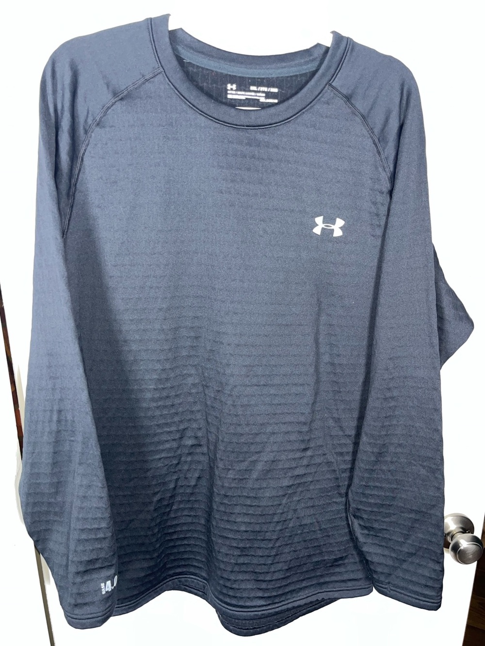 Men’s Under Armour Coldgear Base 4.0 Fitted Shirt 3XL Black Thermal Fleece Lined